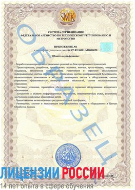 Образец сертификата соответствия (приложение) Заречный Сертификат ISO 27001
